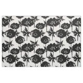 Schwarze Blume, weiß, monochrom Stoff (Fat Quarter (45,7 x 55,9 cm))