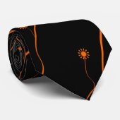 Schwarze Blumen-Krawatte 2 Krawatte (Gerollt)