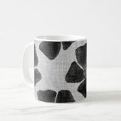 Schwarze Blumen-Muster-Tasse Kaffeetasse (Vorderseite Links)
