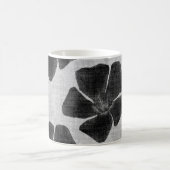 Schwarze Blumen-Muster-Tasse Kaffeetasse (Mittel)