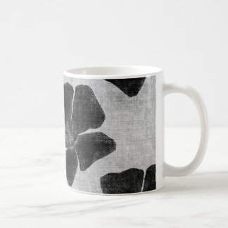 Schwarze Blumen-Muster-Tasse Kaffeetasse