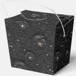 Schwarze Blumen-Spitzen-Look Geschenkschachtel