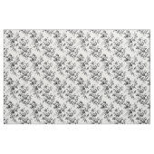 Schwarze Blumen-Toile-Wiederholung Stoff (Yard (91,4 cm))