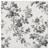 Schwarze Blumen-Toile-Wiederholung Stoff (Muster)