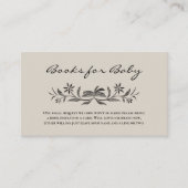 Schwarze Blumenbücher für Beipackkarten Begleitkarte (Vorderseite)