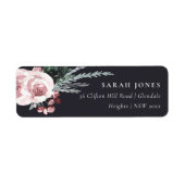 SCHWARZE BLUSH ROSE HOLLY BERRY NEUJÄHRIGE ADRESSE (Vorne)