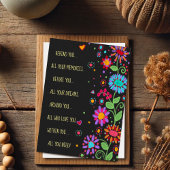 Schwarze Blüte Alles, was Sie brauchen Glückwünsch Karte