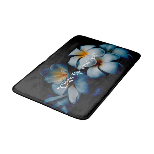 Schwarze Blüte Erinnerungsfoam Bath Mat Badematte (Schrägansicht)