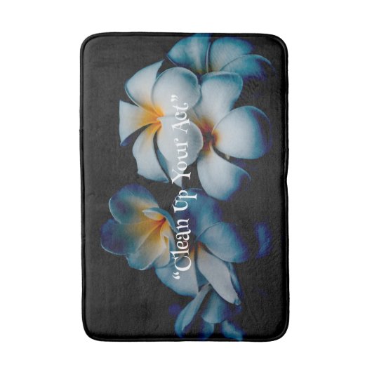 Schwarze Blüte Erinnerungsfoam Bath Mat Badematte (Vorderseite Vertikal)