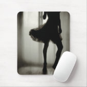 Schwarze Blüte, vom Wind geritten Mousepad (Mit Mouse)