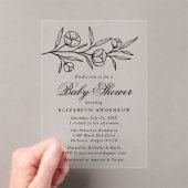 Schwarze Blütendusche Acryleinladungen (Insitu (Handheld))