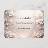 Schwarze Blütenkarte Begleitkarte (Vorderseite)