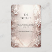 Schwarze Blütenkarte Begleitkarte (Vorderseite)