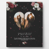 Schwarze Blütenoptik - Kollektion für Paare Fotoplatte (Vorderseite)