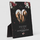 Schwarze Blütenoptik - Kollektion für Paare Fotoplatte (Seite)