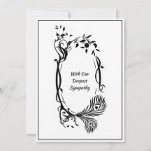 Schwarze Blütenrolle tiefes Beileid Minimal Weiß