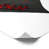 Schwarze Blutung Ausschneiden Offene gebrochene He Poster (Ecke)