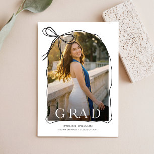 Schwarze Bogen Grad Arch Foto Abschlussankündigung Postkarte