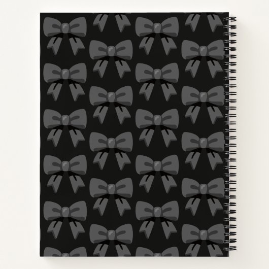 Schwarze Bogen Notizblock (Rückseite)