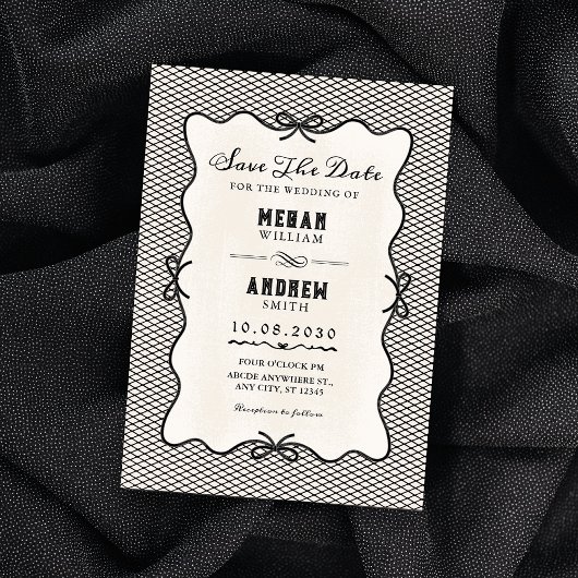 Schwarze Bogenhochzeit Einladung
