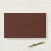 Schwarze Bohne (feste Farbe) Post-it Klebezettel (Auf Schreibtisch)