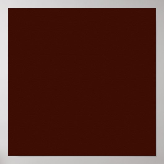Schwarze Bohne (feste Farbe) Poster (Vorne)