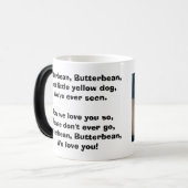 Schwarze Bohne, schwarze Bohne, schwarze Bohne, Verwandlungstasse (Vorderseite Links)