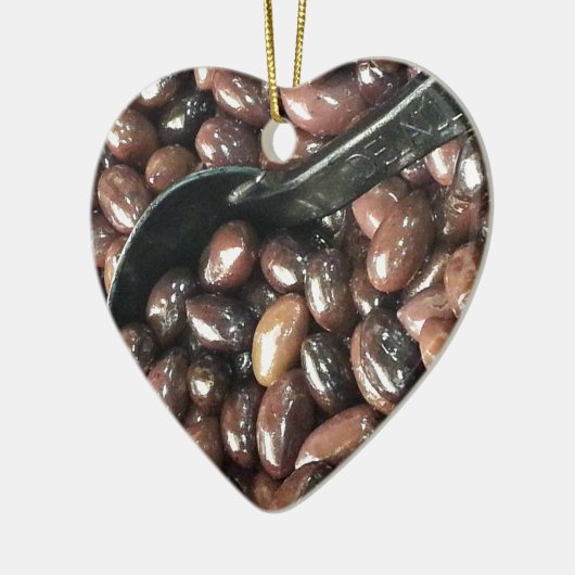 Schwarze Bohnen Keramikornament (Links)