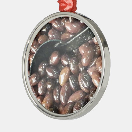 Schwarze Bohnen Ornament Aus Metall (Links)