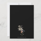 Schwarze Boho Save-The-Date-Karte Save The Date (Rückseite)
