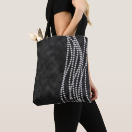 SCHWARZE BOMBRE MIT DIAMOND SEHEN KETTEN STONEN BE TASCHE