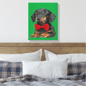 Schwarze Border Collie Puppy Leinwanddruck (Insitu (Schlafzimmer))