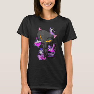 schwarze böse Katzen Trank T-Shirt