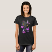 schwarze böse Katzen Trank T-Shirt (Vorne ganz)