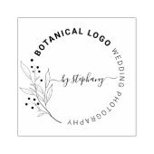Schwarze botanische Blätter für Hochzeitfotografie Gummistempel (Prägung)