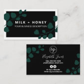 Schwarze Botanische Kerze und Sojammele Visitenkarte (Vorne/Hinten)