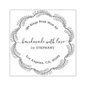 Schwarze Botanische Kleider Custom Moderne Typogra Gummistempel (Prägung)