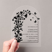 Schwarze Botanische Schmetterlingssonne Acryleinladungen (Insitu (Handheld))