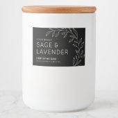 Schwarze, botanische Vegetation Lebensmitteletikett (Vorderseite)