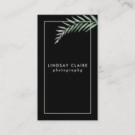 Schwarze botanische Visitenkarten Visitenkarte
