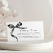 Schwarze Bow Display-Duschekarte Begleitkarte