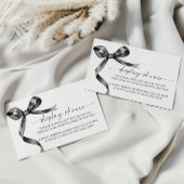 Schwarze Bow Display-Duschekarte Begleitkarte