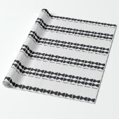 Schwarze Bow Krawatte auf Weiß mit veränderlichem Geschenkpapier (Ungerollt)