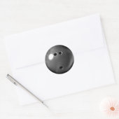 Schwarze Bowling-Ball-Sticker Runder Aufkleber (Umschlag)