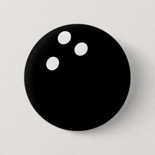 schwarze Bowlingsballikone Button