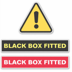 SCHWARZE BOX ANGEBRACHTER AUFKLEBER