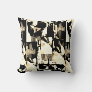 Schwarze braune taupe beige braune zeitgenössische kissen