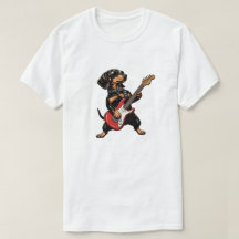 Schwarze Braunfarbene Dachshund-Rocker-Elektrogita