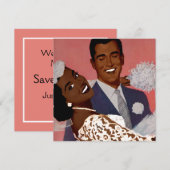 Schwarze Braut Hochzeit Save The Date (Vorne/Hinten)