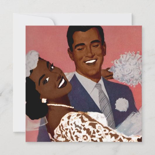 Schwarze Braut Hochzeit Save The Date (Vorderseite)